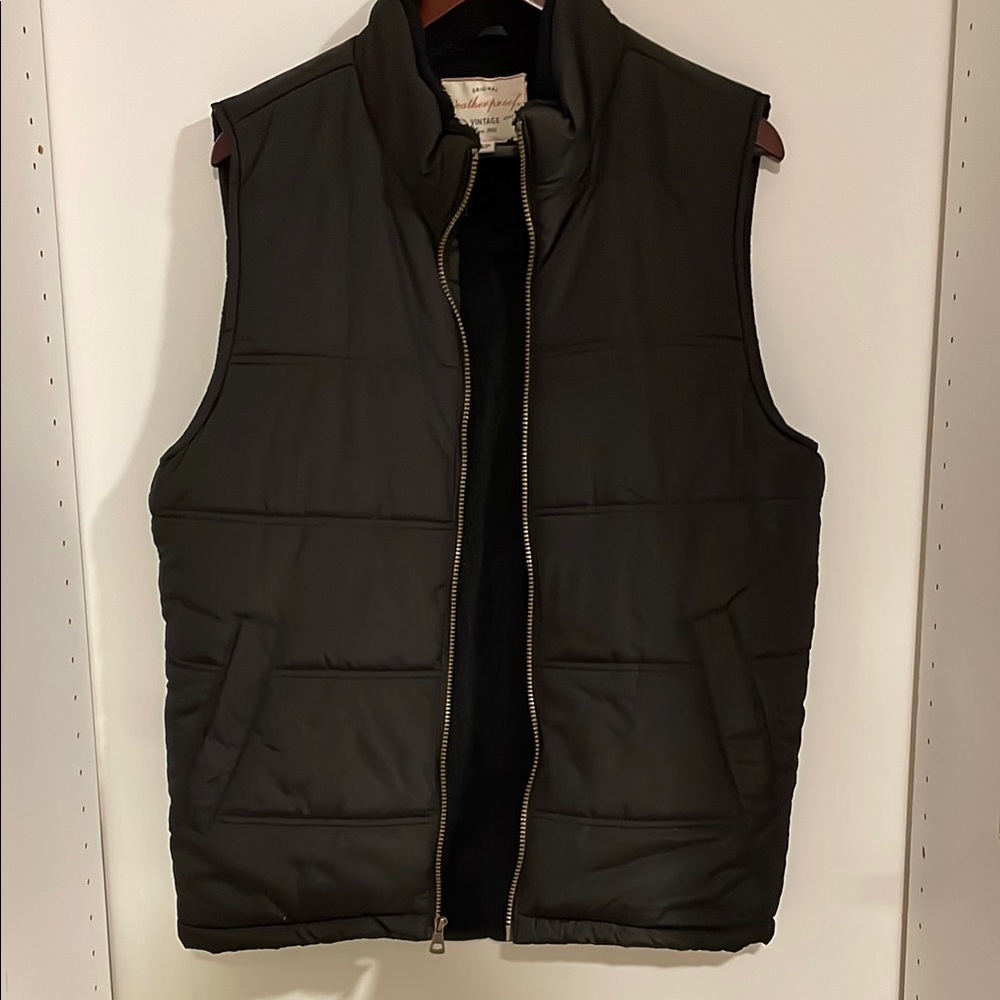 Original Weatherproof Vintage Men’s Black Quilted Puffer Vest Medium